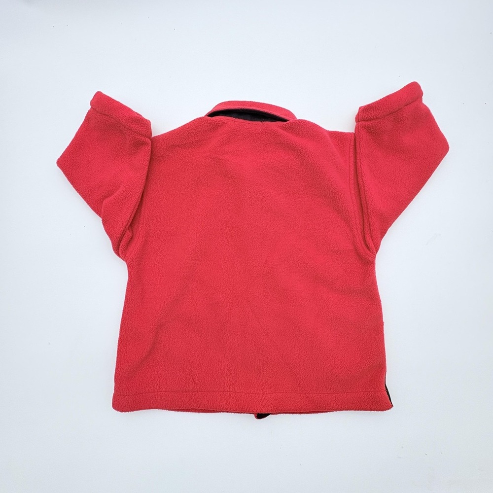 Gymboree Shirt Jacket Kids Medium Red Fleece Button‎ Front Collared Pockets - Picture 6 of 7